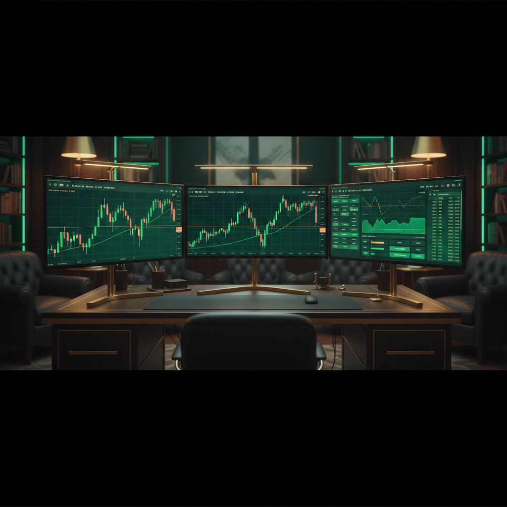 futures trading platform - A split-screen image showing a frustrated person sitting in a dull jury duty waiting room on one side, and a sleek, modern smartphone displaying a green profit chart on the Onyx Trading mobile app on the other side.