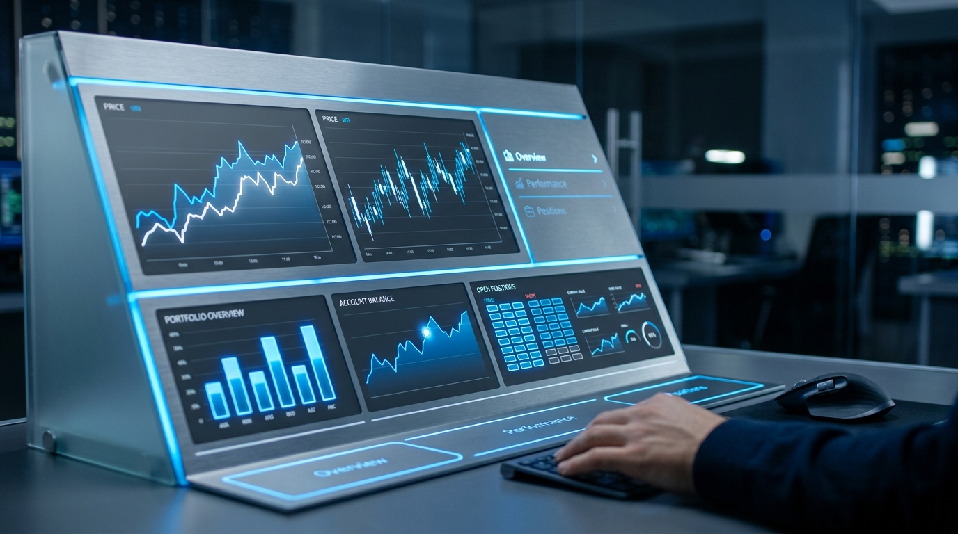 Trading platform dashboard — day trading simulator