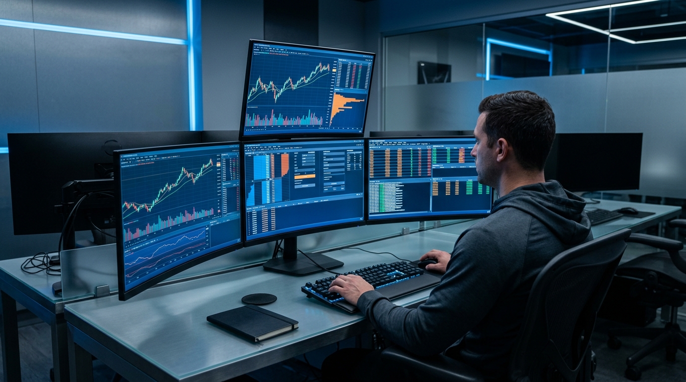 Futures trading illustration — day trading simulator