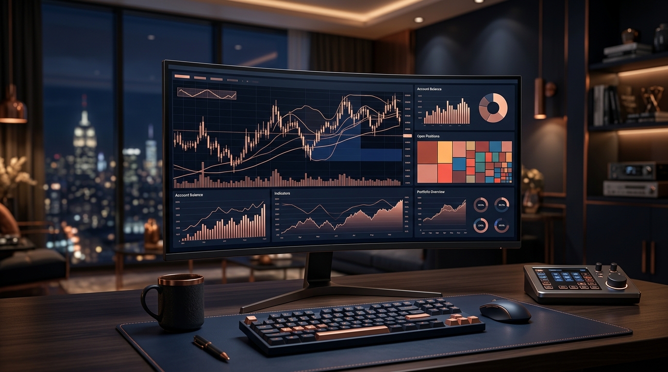 Trading platform dashboard — futures prop trading firms