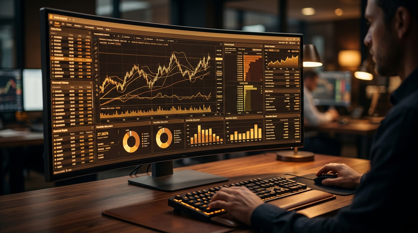 Trading platform dashboard — oil futures