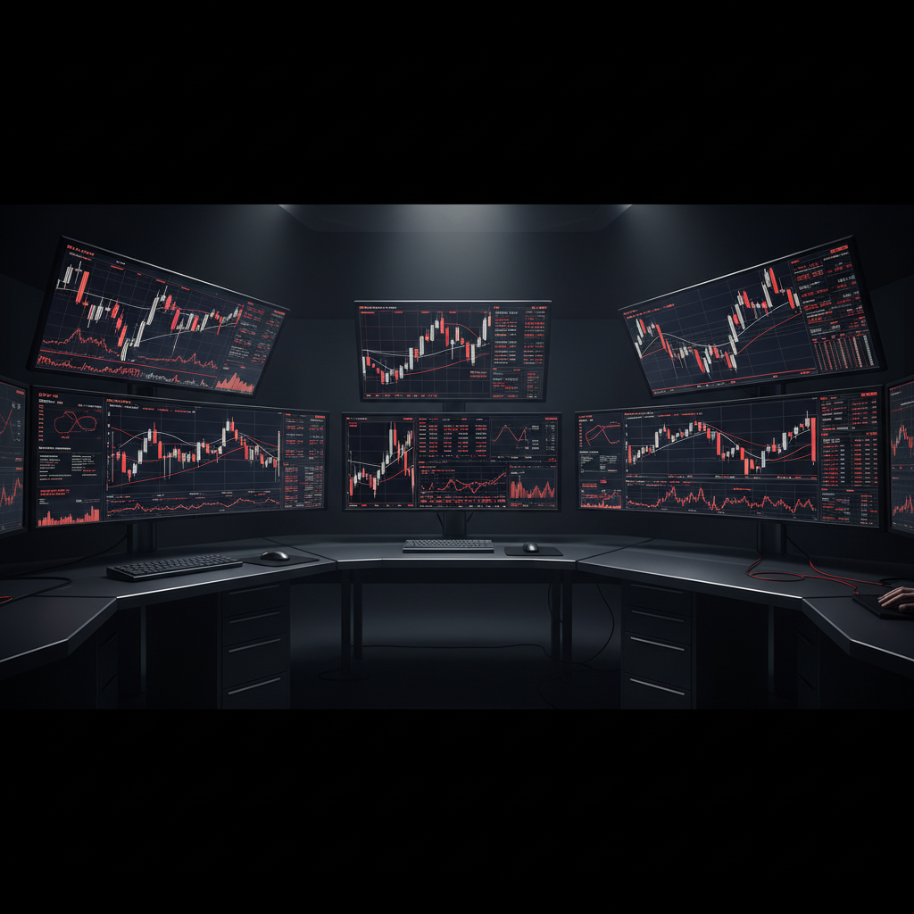 Prop trading platform - A split-screen image showing a sleek, modern barbershop on one side and a high-tech mobile phone displaying the Onyx Trading futures chart with a massive green breakout candle on the other, symbolizing trading success on the go.