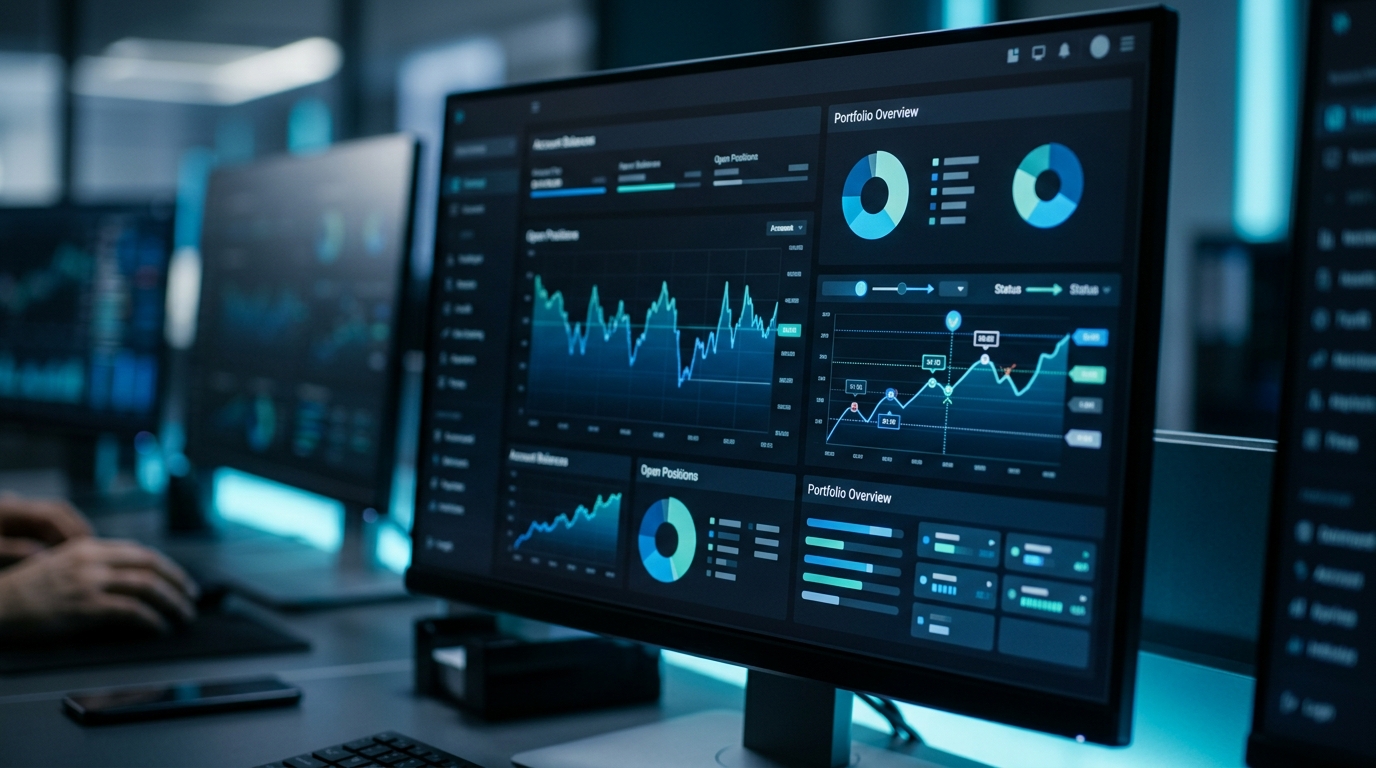Trading platform dashboard — stop limit order