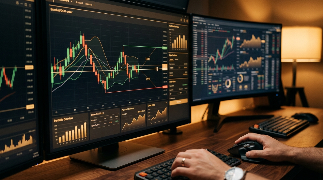Trading platform dashboard — tradingview chart